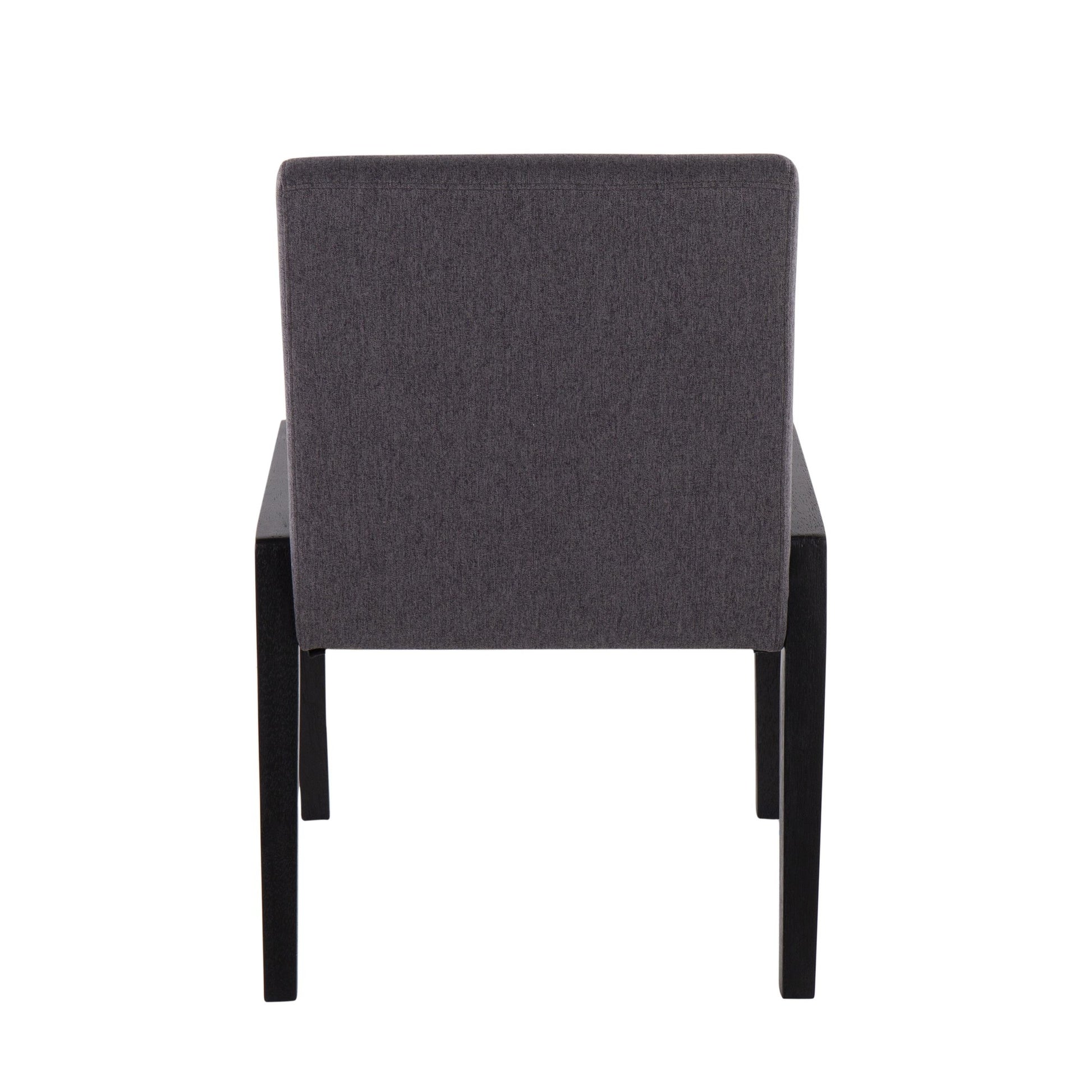Carmen Contemporary Chair in Black Wood and Grey Fabric By LumiSource - Set of 2 | Side Chairs | Modishstore - 7