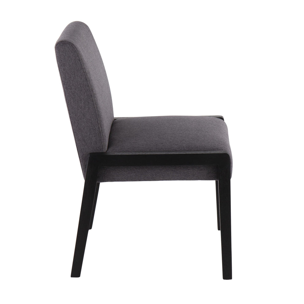 Carmen Contemporary Chair in Black Wood and Grey Fabric By LumiSource - Set of 2 | Side Chairs | Modishstore - 5