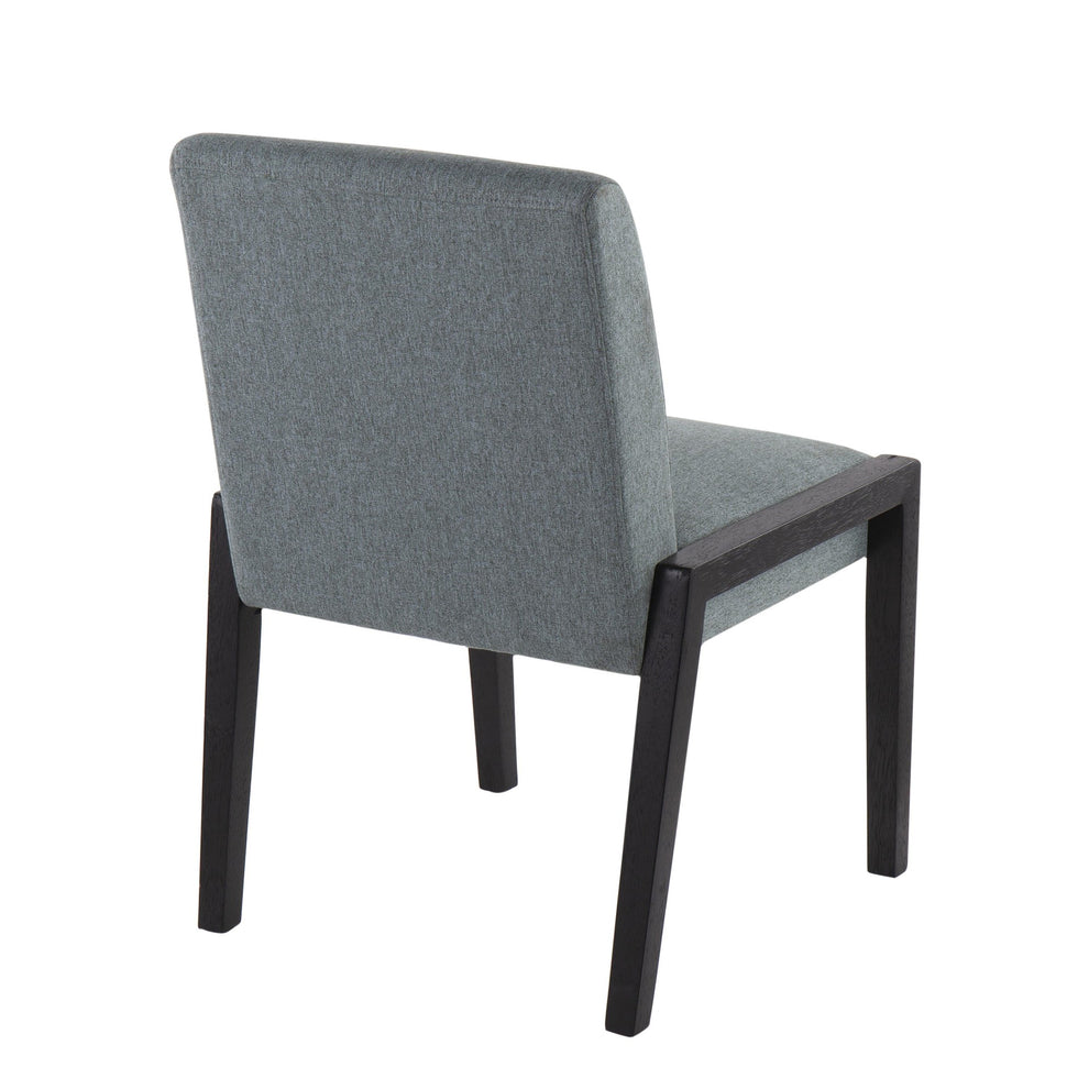Carmen Contemporary Chair in Black Wood and Grey Fabric By LumiSource - Set of 2 | Side Chairs | Modishstore - 13
