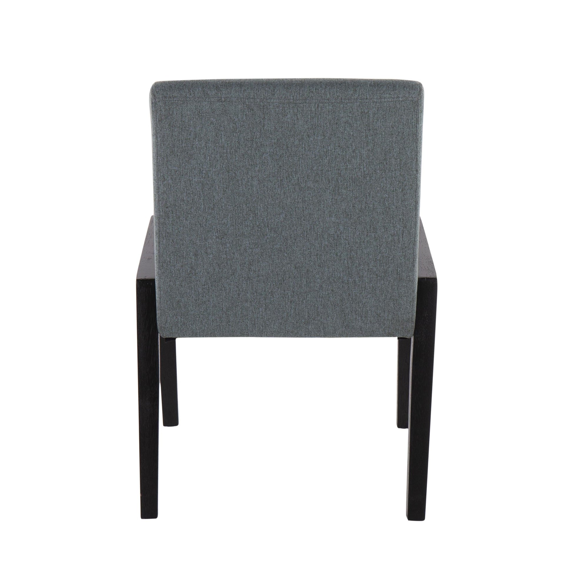 Carmen Contemporary Chair in Black Wood and Grey Fabric By LumiSource - Set of 2 | Side Chairs | Modishstore - 14