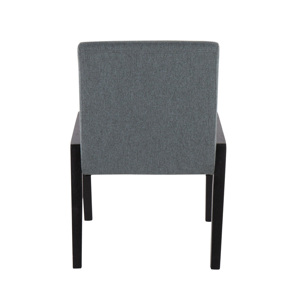 Carmen Contemporary Chair in Black Wood and Grey Fabric By LumiSource - Set of 2 | Side Chairs | Modishstore - 14
