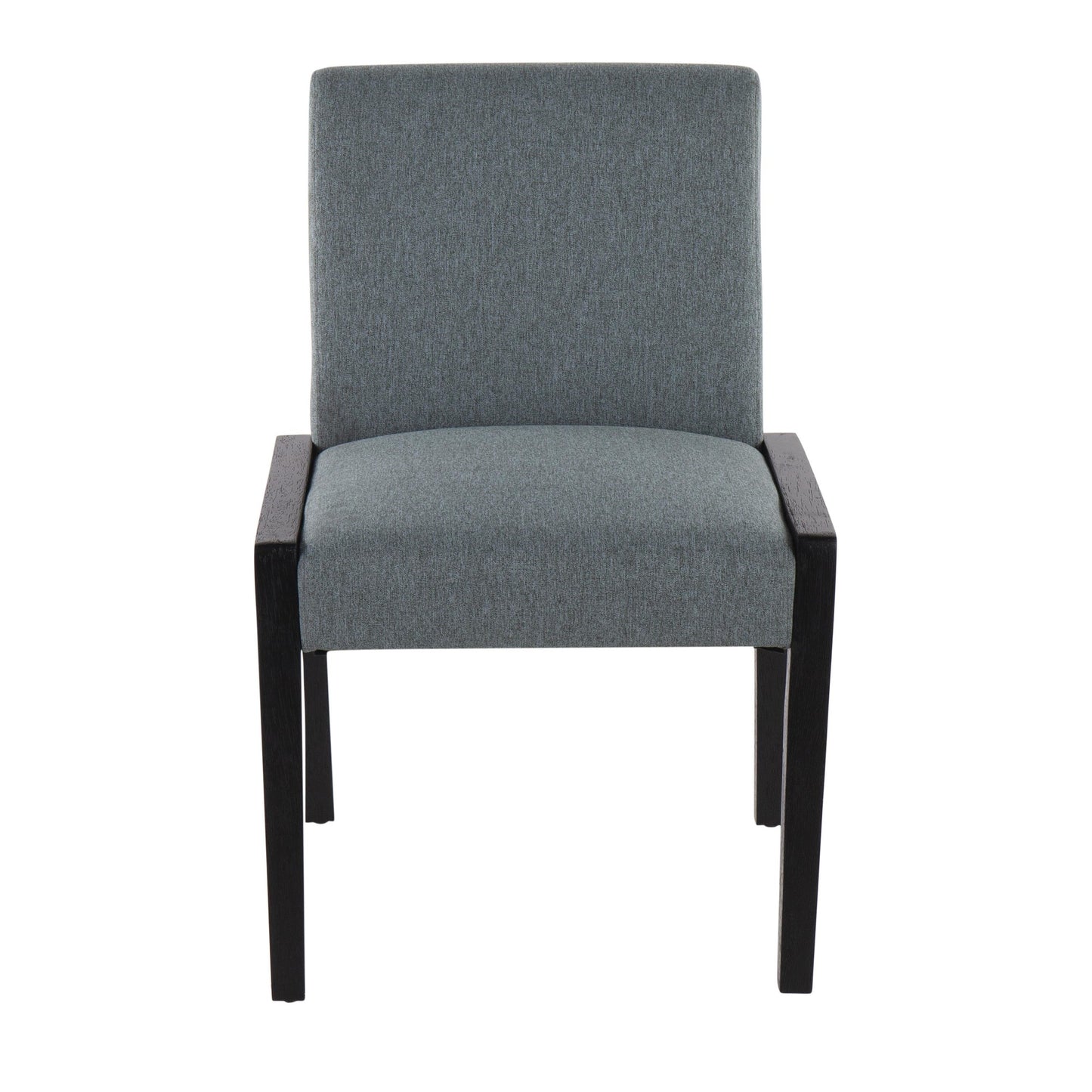 Carmen Contemporary Chair in Black Wood and Grey Fabric By LumiSource - Set of 2 | Side Chairs | Modishstore - 9