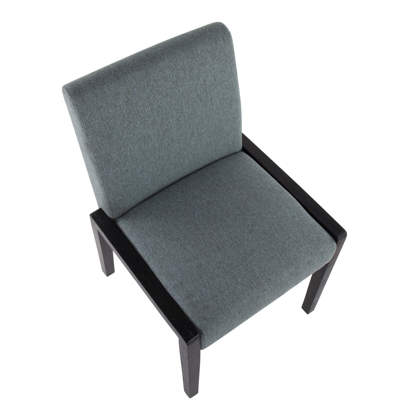 Carmen Contemporary Chair in Black Wood and Grey Fabric By LumiSource - Set of 2 | Side Chairs | Modishstore - 10