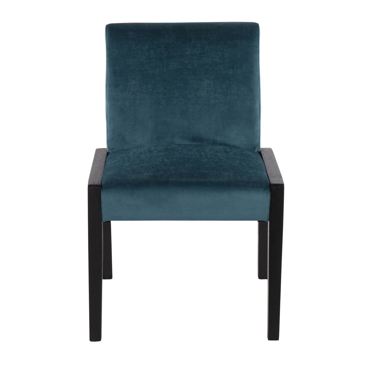 Carmen Contemporary Chair in Black Wood and Crushed Blue Velvet By LumiSource - Set of 2 | Side Chairs | Modishstore - 23