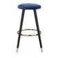 Cavalier Glam Counter Stool in Black Wood and Blue Velvet with Gold Accent By LumiSource - Set of 2 | Counter Stools | Modishstore - 9