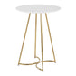 Cece Canary Contemporary/Glam Counter Table in Gold Steel and White Wood By LumiSource | Bar Tables | Modishstore - 5