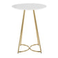 Cece Canary Contemporary/Glam Counter Table in Gold Steel and White Wood By LumiSource | Bar Tables | Modishstore - 7