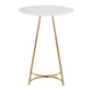 Cece Canary Contemporary/Glam Counter Table in Gold Steel and White Wood By LumiSource | Bar Tables | Modishstore - 4