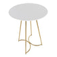 Cece Canary Contemporary/Glam Counter Table in Gold Steel and White Wood By LumiSource | Bar Tables | Modishstore - 2