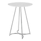 Cece Canary Contemporary/Glam Counter Table in Chrome Steel and White Wood By LumiSource | Bar Tables | Modishstore - 4