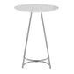 Cece Canary Contemporary/Glam Counter Table in Chrome Steel and White Wood By LumiSource | Bar Tables | Modishstore - 5