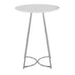 Cece Canary Contemporary/Glam Counter Table in Chrome Steel and White Wood By LumiSource | Bar Tables | Modishstore - 3