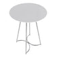 Cece Canary Contemporary/Glam Counter Table in Chrome Steel and White Wood By LumiSource | Bar Tables | Modishstore - 6