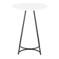 Cece Contemporary/Glam Counter Table in Black Steel and White Wood By LumiSource | Bar Tables | Modishstore - 5