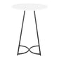 Cece Contemporary/Glam Counter Table in Black Steel and White Wood By LumiSource | Bar Tables | Modishstore - 3