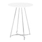 Cece Contemporary/Glam Counter Table in Black Steel and White Wood By LumiSource | Bar Tables | Modishstore - 10
