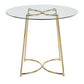 Cece Contemporary/Glam Dinette Table in Gold Steel with Clear Glass Top By LumiSource | Dining Tables | Modishstore - 6
