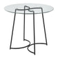 Cece Contemporary Dinette Table in Black Steel with Clear Glass Top By LumiSource | Dining Tables | Modishstore - 5