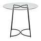 Cece Contemporary Dinette Table in Black Steel with Clear Glass Top By LumiSource | Dining Tables | Modishstore - 7