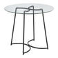 Cece Contemporary Dinette Table in Black Steel with Clear Glass Top By LumiSource | Dining Tables | Modishstore