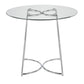 Cece Contemporary Dinette Table in Chrome with Clear Glass Top By LumiSource | Dining Tables | Modishstore - 7