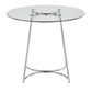 Cece Contemporary Dinette Table in Chrome with Clear Glass Top By LumiSource | Dining Tables | Modishstore - 4