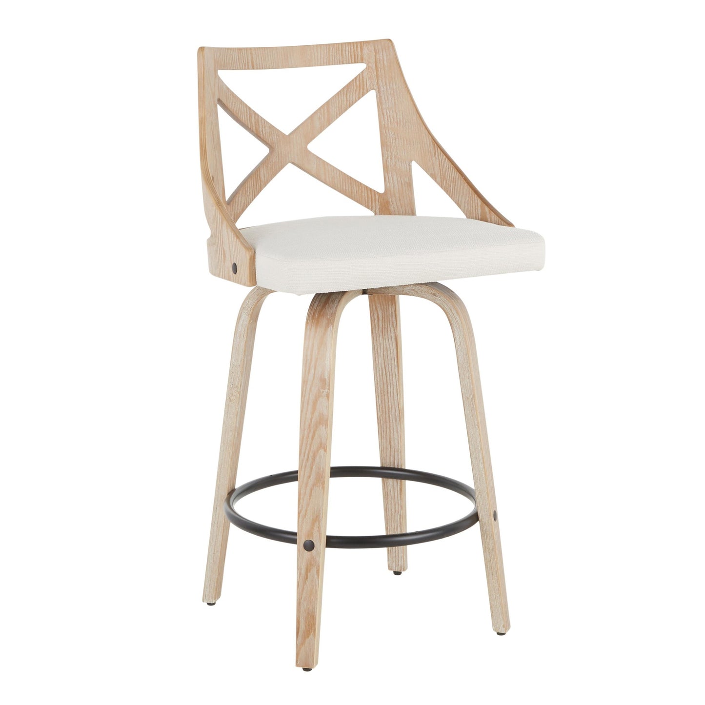 LumiSource Charlotte Counter Stool - Set of 2-2