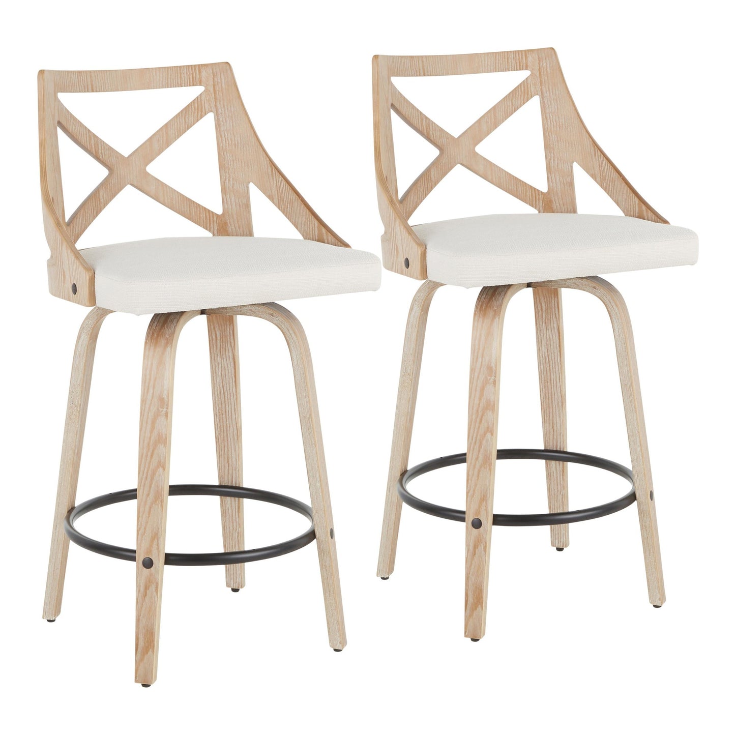 LumiSource Charlotte Counter Stool - Set of 2-3