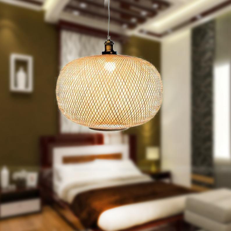 Lumina Bamboo Handwoven Pendant Lamps - Round & Oblong | Pendant Lamps | WFS039 | Modishstore - 12