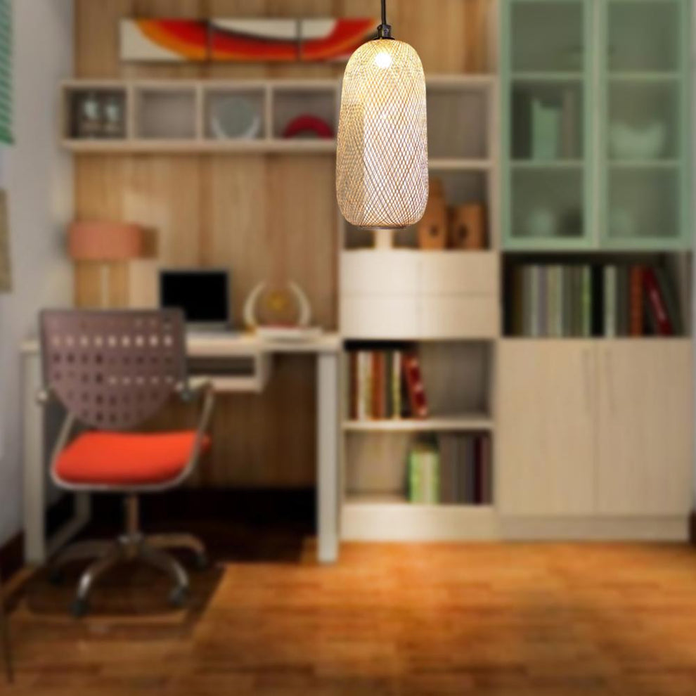 Lumina Bamboo Handwoven Pendant Lamps - Round & Oblong | Pendant Lamps | WFS039 | Modishstore - 2