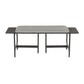 Chloe Contemporary Bench in Black Metal and Grey Fabric with Black Wood Accents By LumiSource | Benches | Modishstore - 8