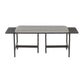 Chloe Contemporary Bench in Black Metal and Grey Fabric with Black Wood Accents By LumiSource | Benches | Modishstore - 9