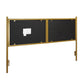 Chloe Contemporary/Glam King Headboard in Gold Steel and Black Velvet By LumiSource | Headboards | Modishstore - 33