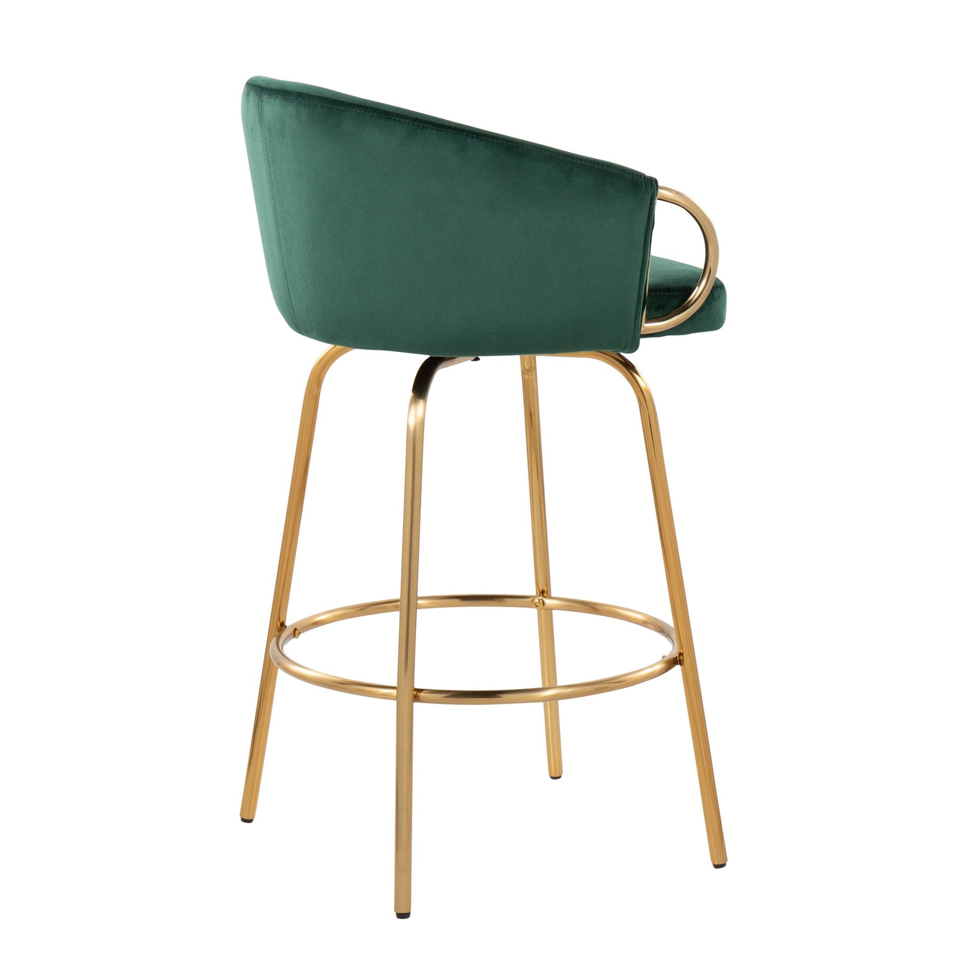 Claire 26" Fixed Height Counter Stool - Set of 2 Green By LumiSource | Counter Stools | Modishstore - 5