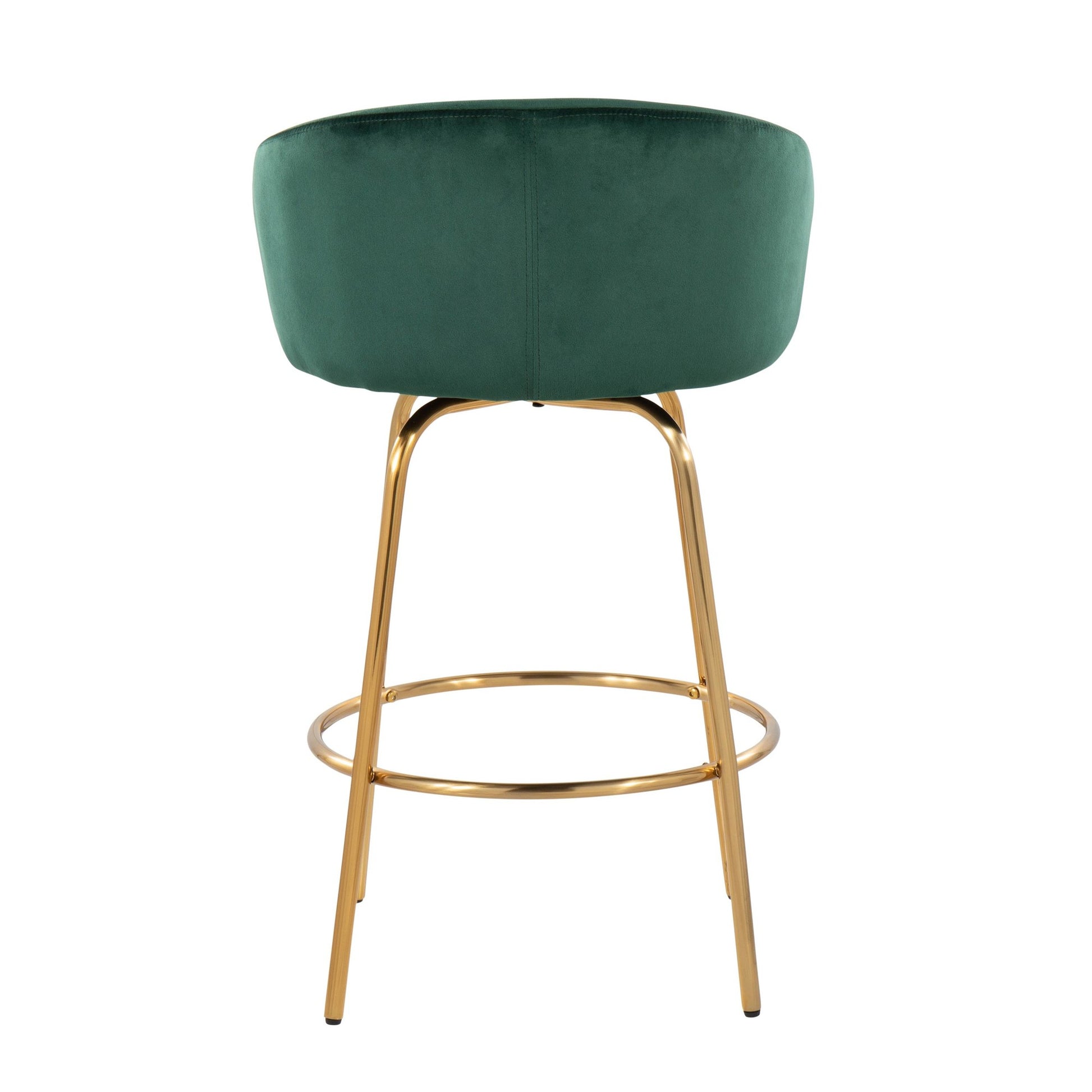 Claire 26" Fixed Height Counter Stool - Set of 2 Green By LumiSource | Counter Stools | Modishstore - 6
