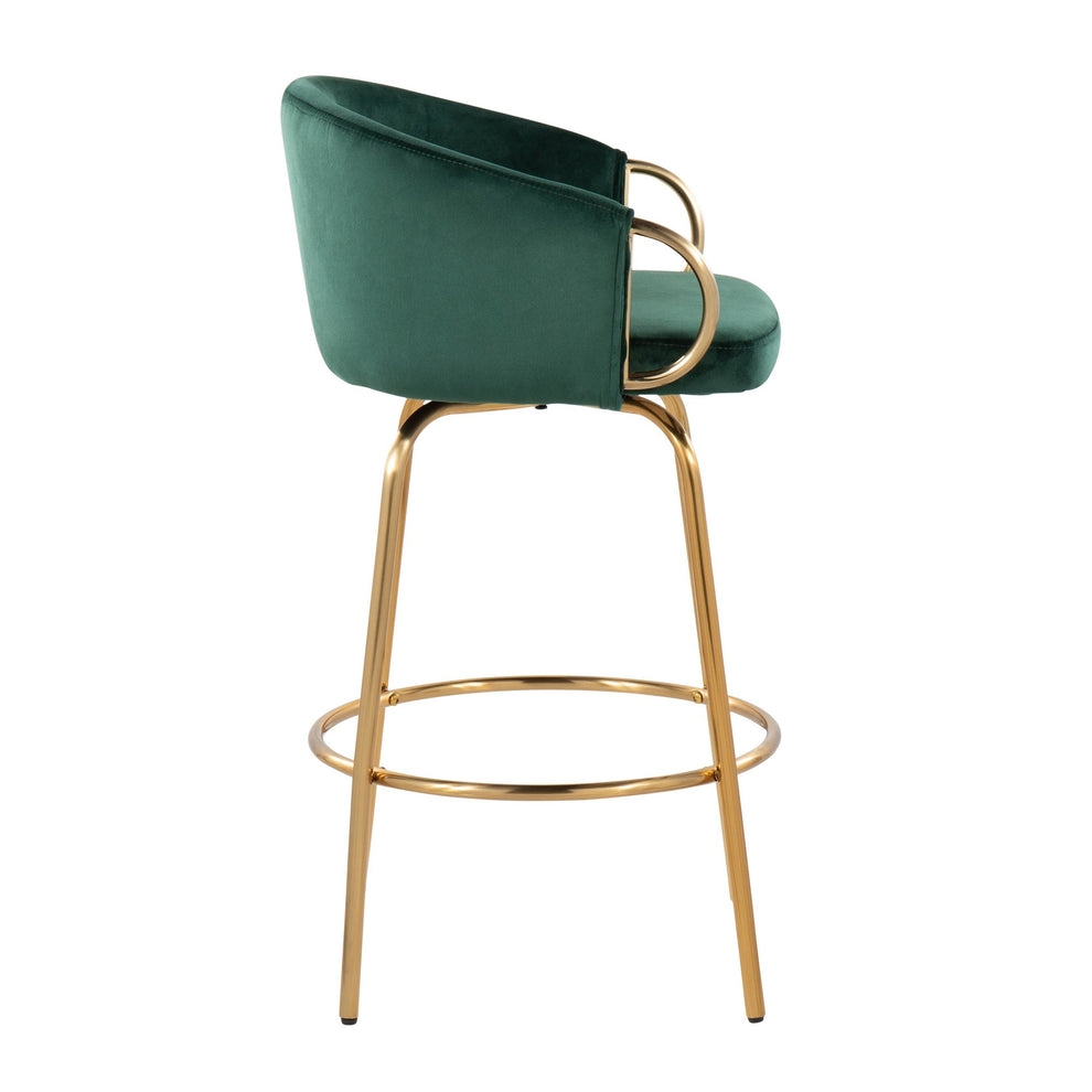 Claire 26" Fixed Height Counter Stool - Set of 2 Green By LumiSource | Counter Stools | Modishstore - 4
