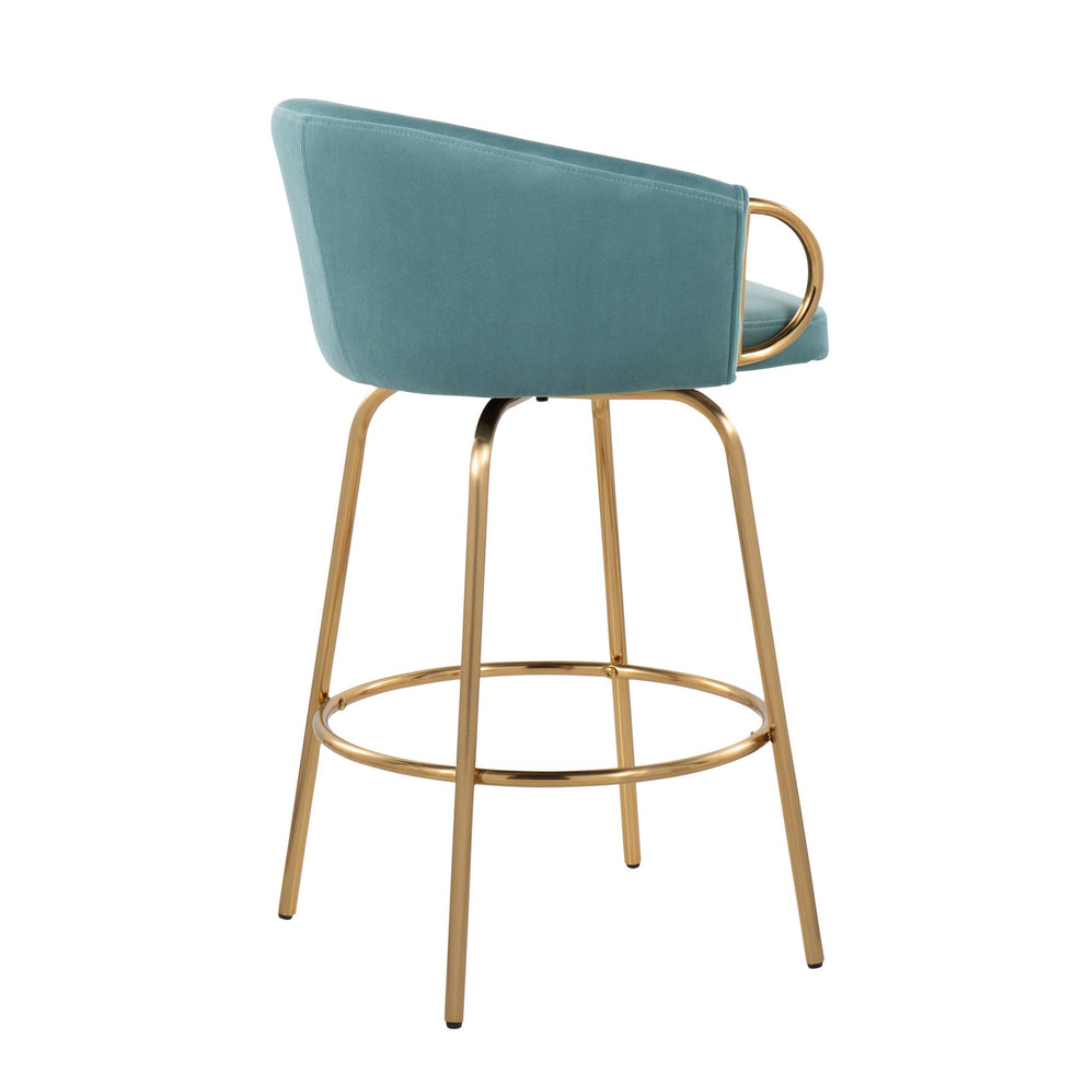 Claire 26" Fixed Height Counter Stool - Set of 2 Green By LumiSource | Counter Stools | Modishstore - 13
