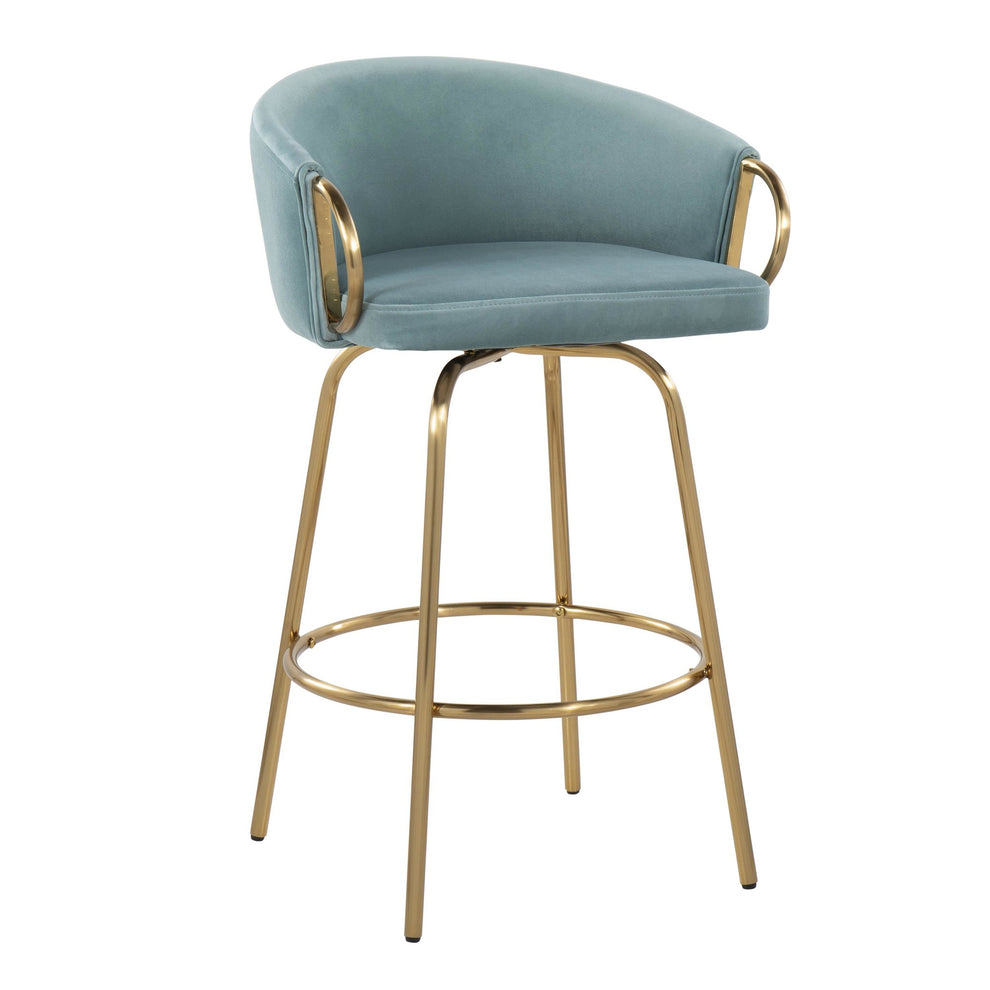 Claire 26" Fixed Height Counter Stool - Set of 2 Green By LumiSource | Counter Stools | Modishstore - 11