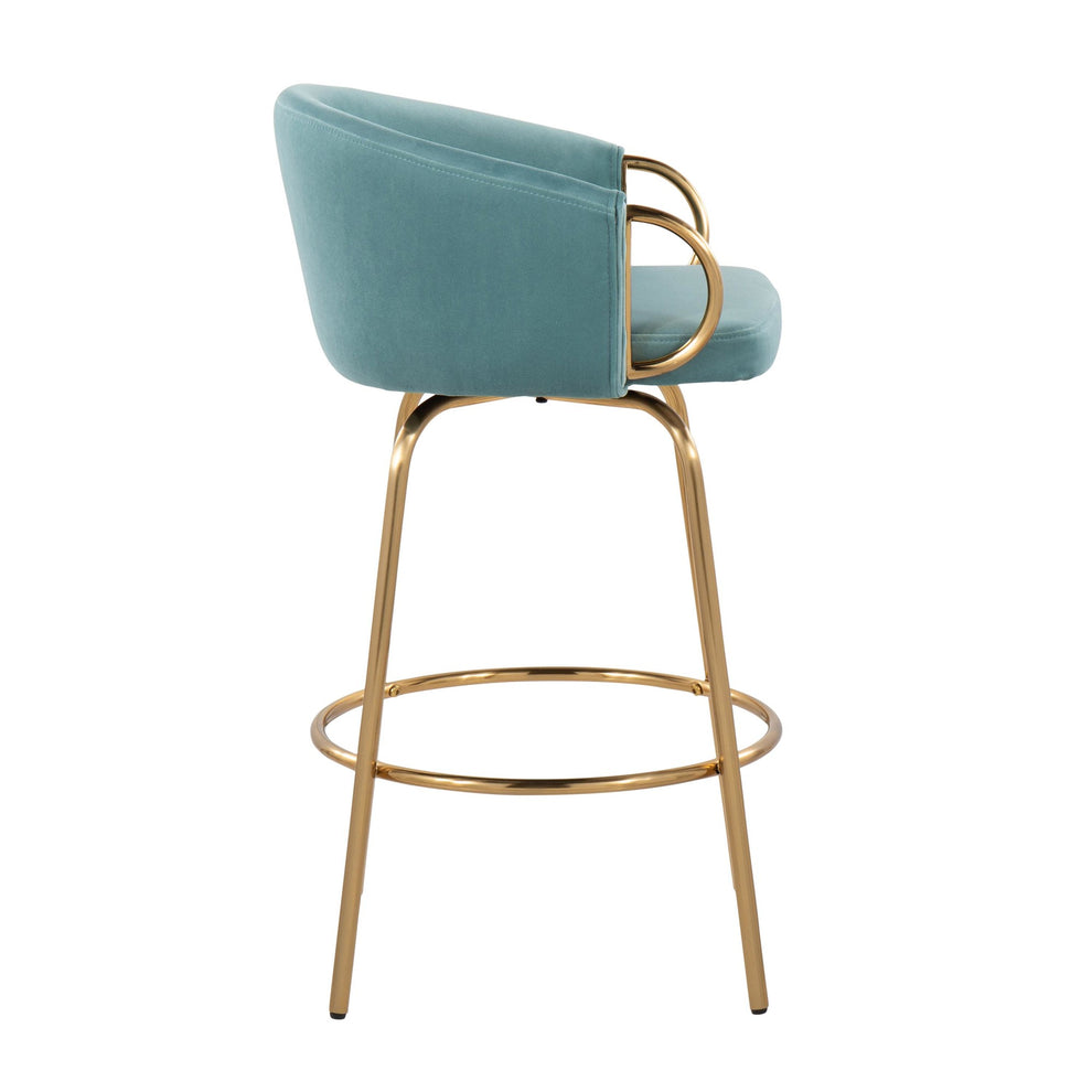 Claire 26" Fixed Height Counter Stool - Set of 2 Green By LumiSource | Counter Stools | Modishstore - 12