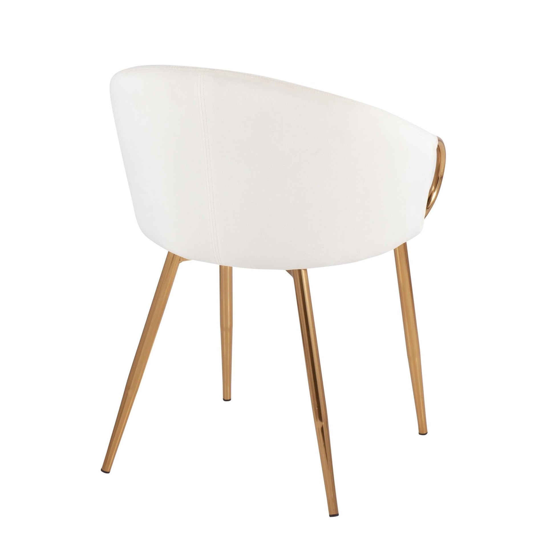 Claire Contemporary/Glam Chair in Gold Metal and Black Velvet By LumiSource - Set of 2 | Dining Chairs | Modishstore - 20