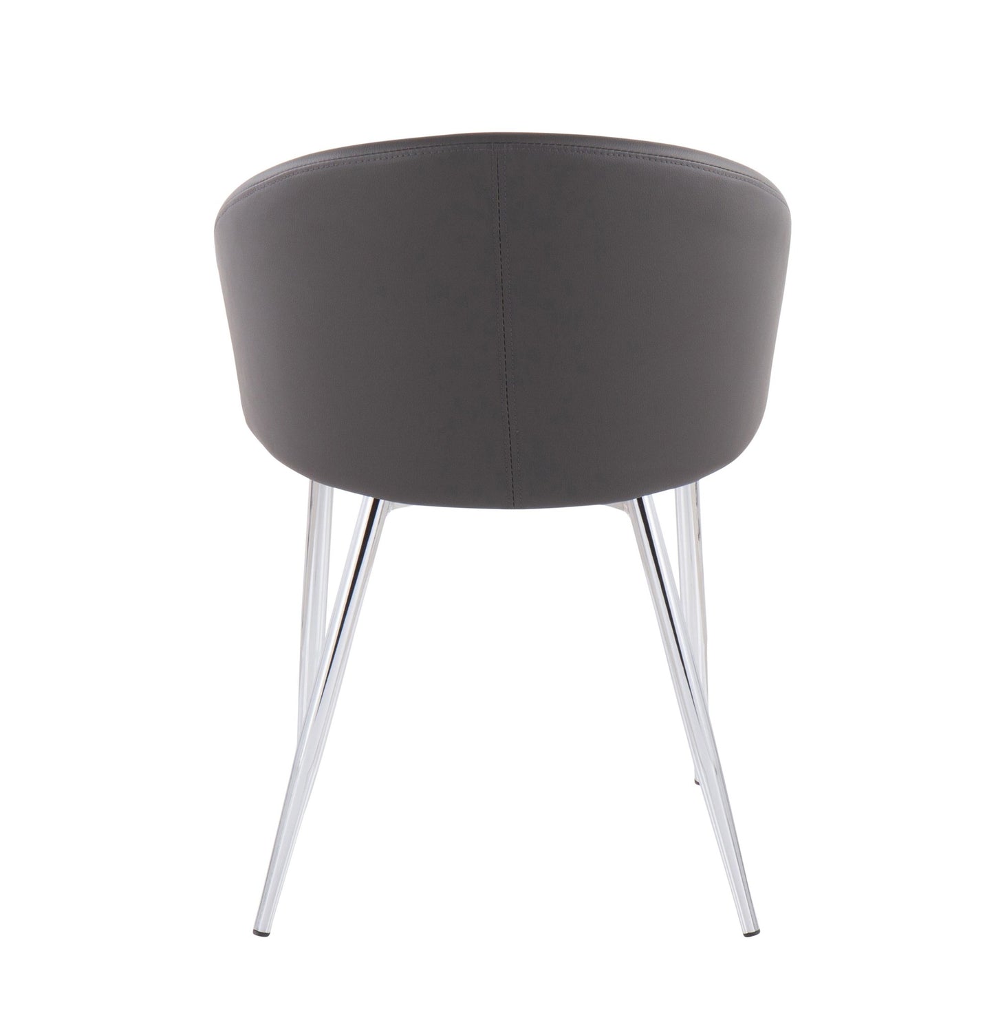 Claire Contemporary/Glam Chair in Gold Metal and Black Faux Leather By LumiSource - Set of 2 | Dining Chairs | Modishstore - 55