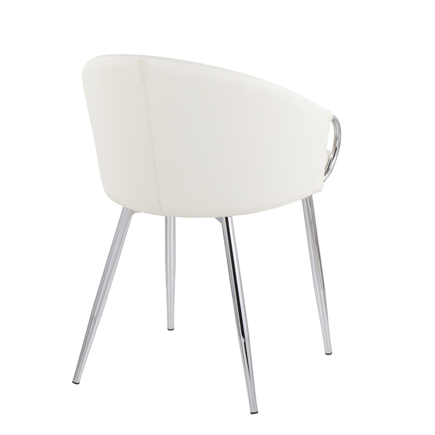 Claire Contemporary/Glam Chair in Gold Metal and Black Faux Leather By LumiSource - Set of 2 | Dining Chairs | Modishstore - 65