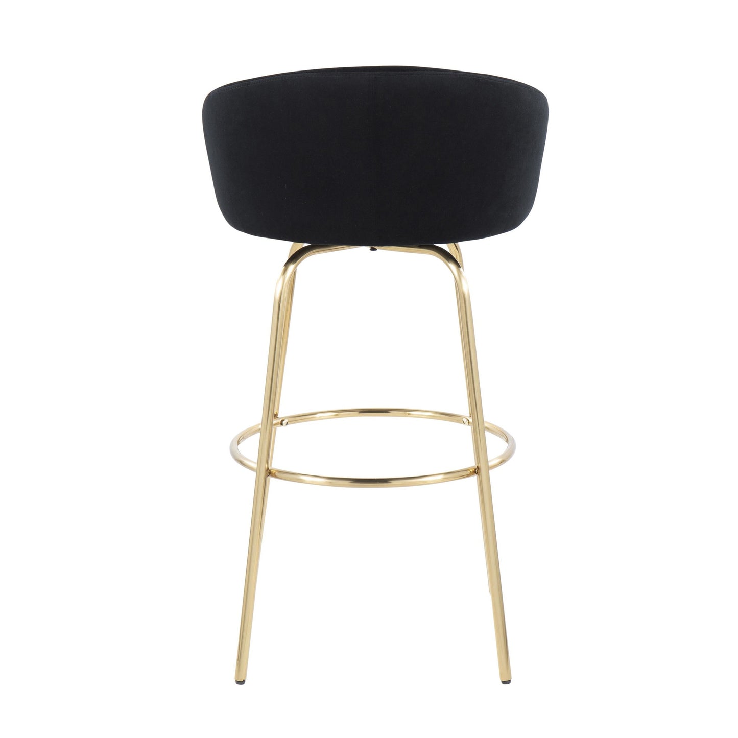 Claire Contemporary/Glam 30" Fixed-Height Bar Stool with Gold Metal Legs By LumiSource - Set of 2 | Bar Stools | Modishstore - 8