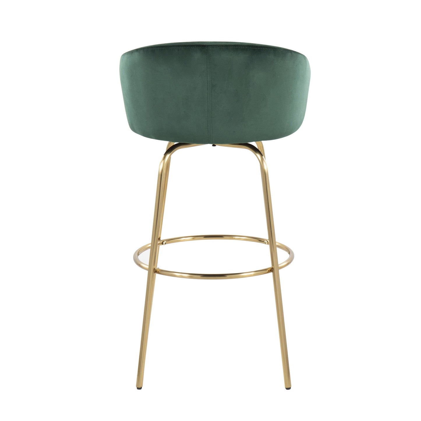 Claire Contemporary/Glam 30" Fixed-Height Bar Stool with Gold Metal Legs By LumiSource - Set of 2 | Bar Stools | Modishstore - 16
