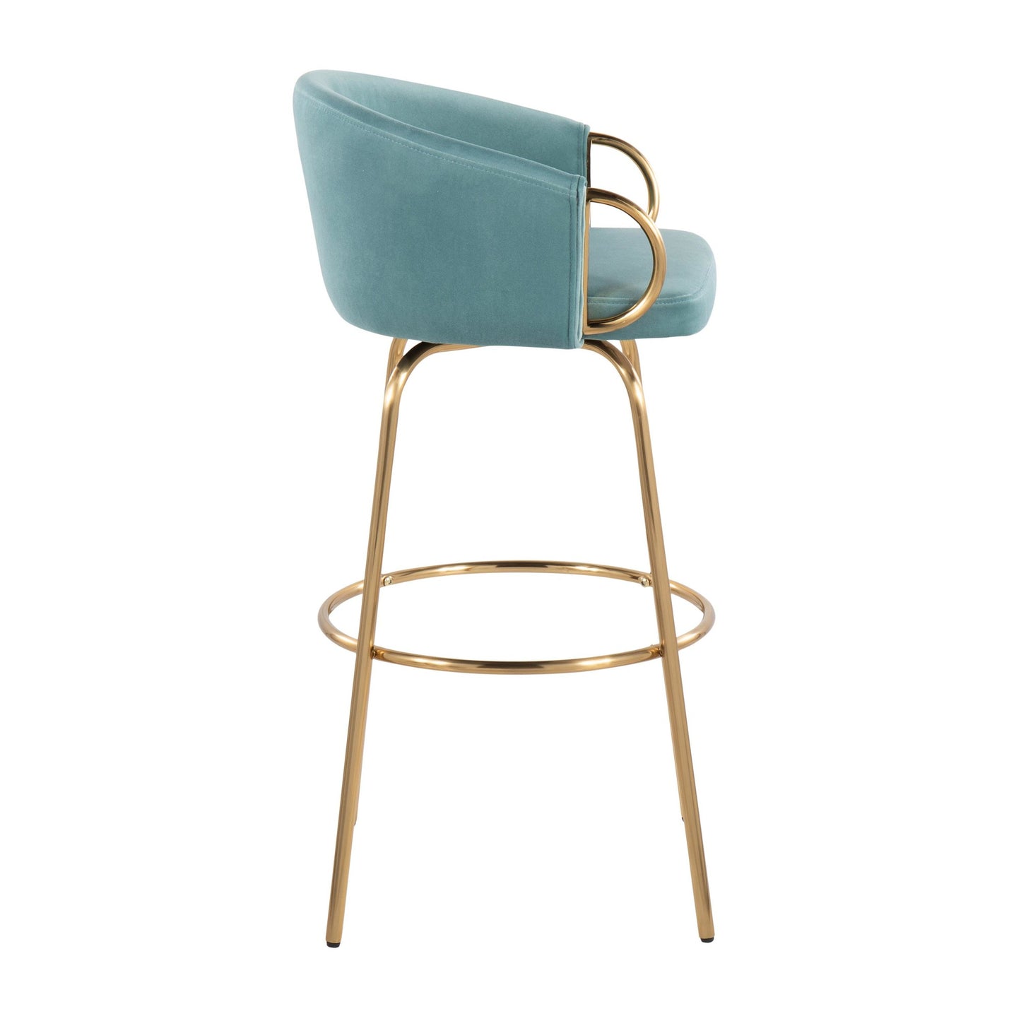 Claire Contemporary/Glam 30" Fixed-Height Bar Stool with Gold Metal Legs By LumiSource - Set of 2 | Bar Stools | Modishstore - 22
