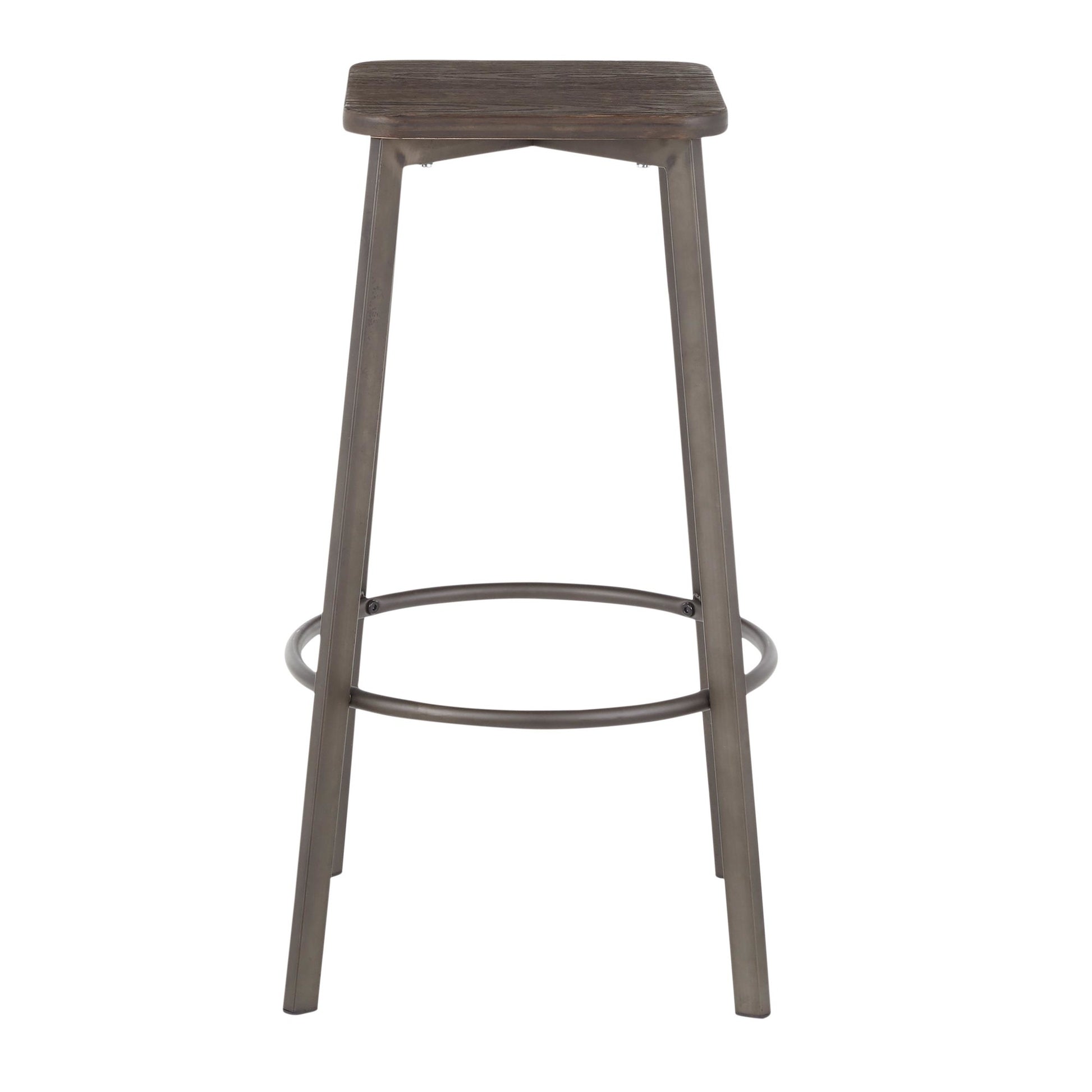 LumiSource Clara Square Barstool - Set of 2-8