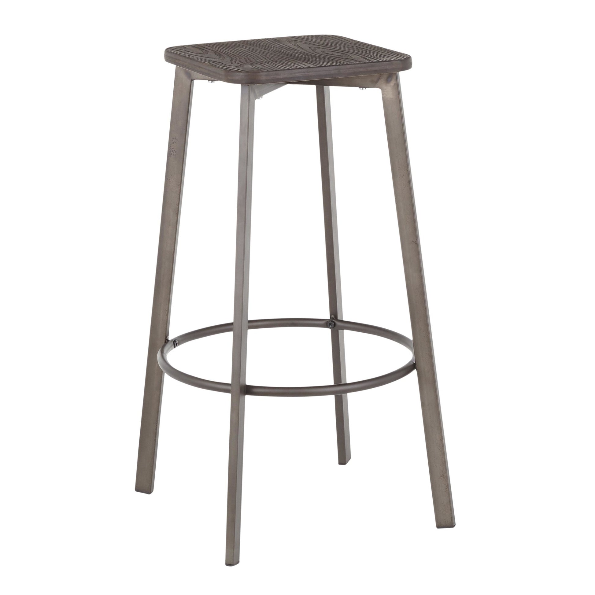 LumiSource Clara Square Barstool - Set of 2-14