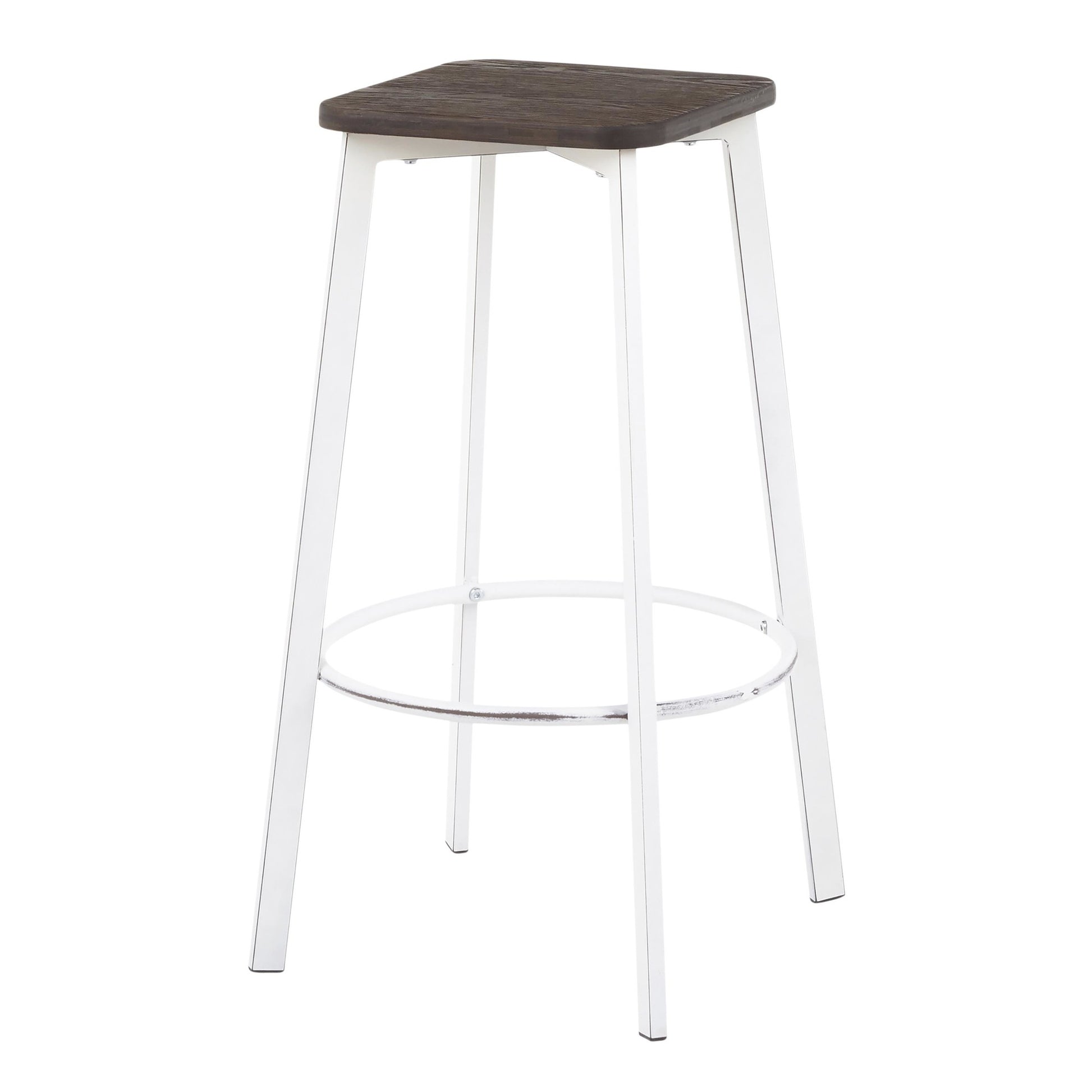 LumiSource Clara Square Barstool - Set of 2-9