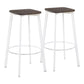 LumiSource Clara Square Barstool - Set of 2-2