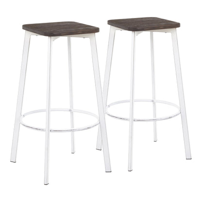 LumiSource Clara Square Barstool - Set of 2-2